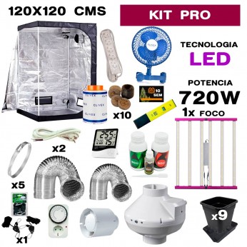 Kit de armario profesional de 720w y 120x120 cm.