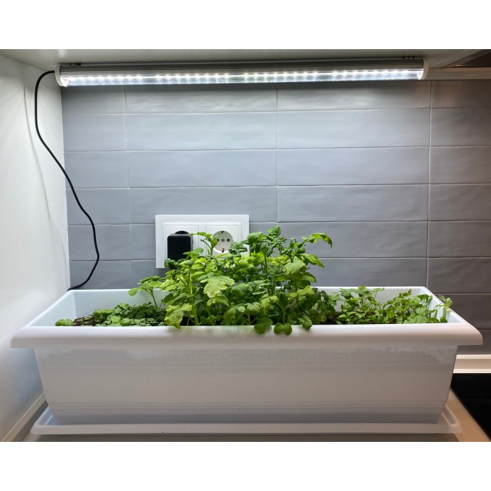Barra LED Tled Kitchengrow de 26w 6600k con imanes y temporizador, cultivo.