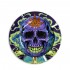 Cenicero Metal Skull Leaf 13,5 cm.