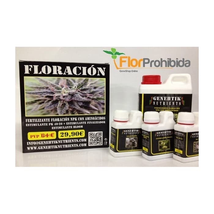 Pack de Floración de Genehtik Nutrients. Kit de abonos para marihuana.
