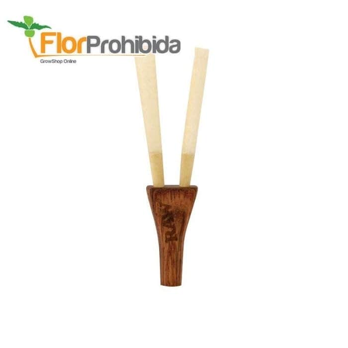Pipa de fumar RAW doble de madera.
