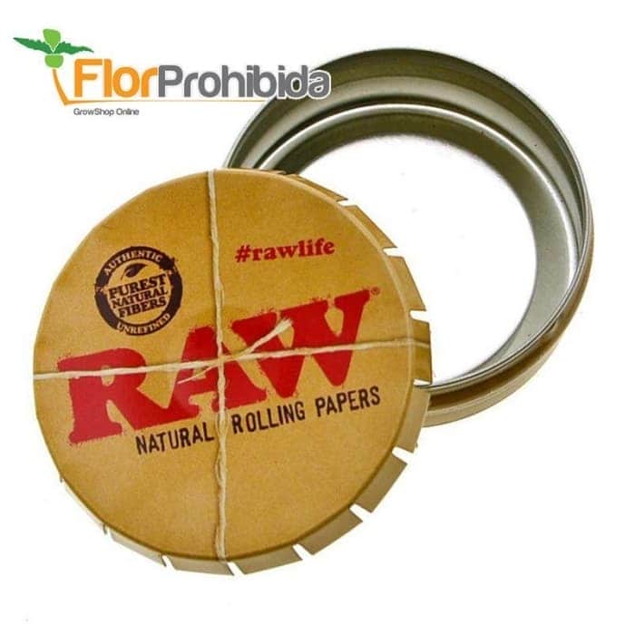 Lata click RAW para guardar tabaco u otras hierbas.