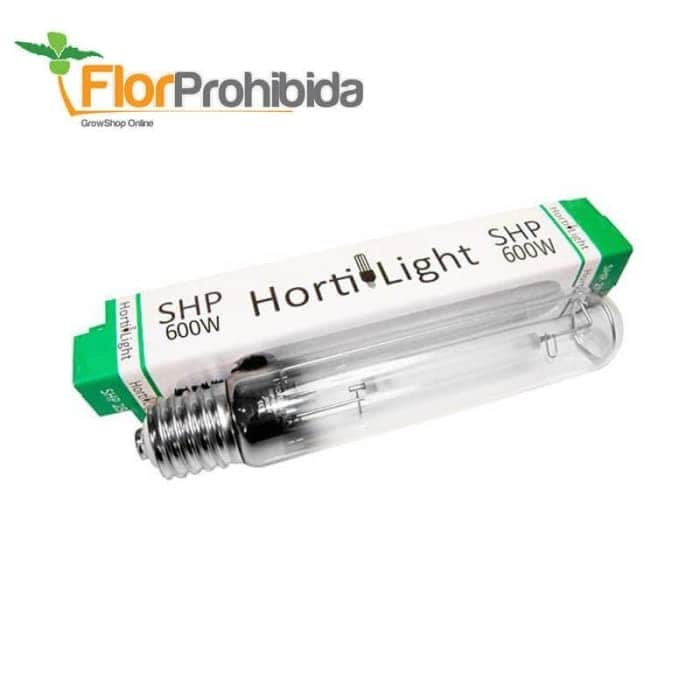 Bombilla SHP Hortilight de 600 W mixta para crecimiento y floración.