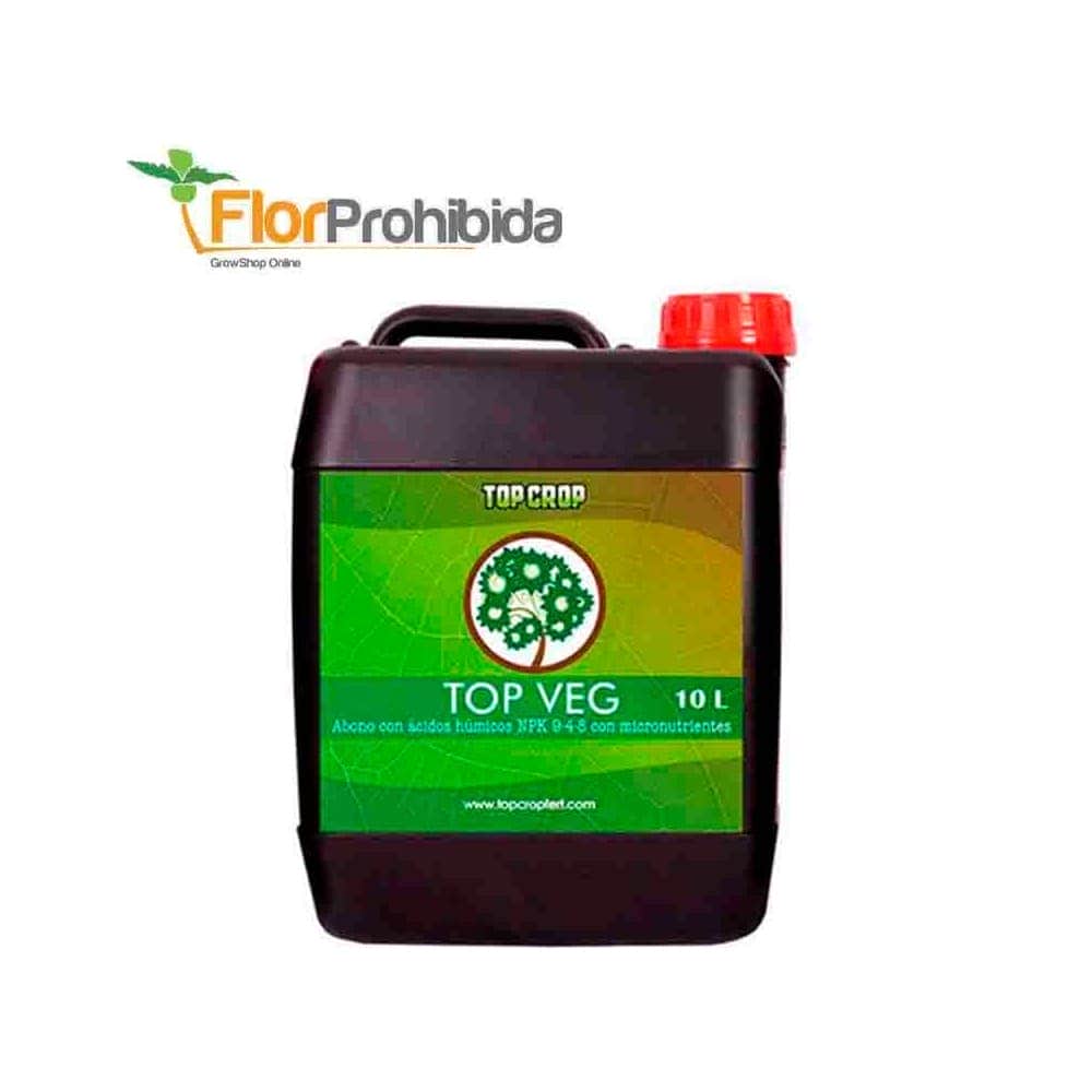 Top Veg (Top Crop) - Abono de crecimiento orgánico para marihuana. Envase de 10 litros.