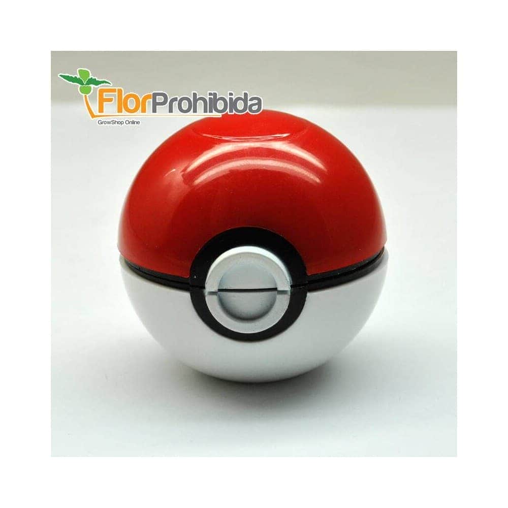 Grinder pokeball para marihuana con forma de bola Pokémon. 