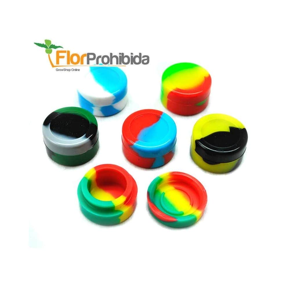 Bote de silicona antiadherente para extracciones de BHO. Colores.