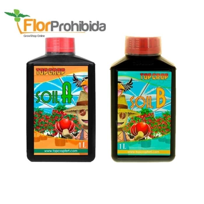 Top Soil A+B de Top Crop, envase de 1L.