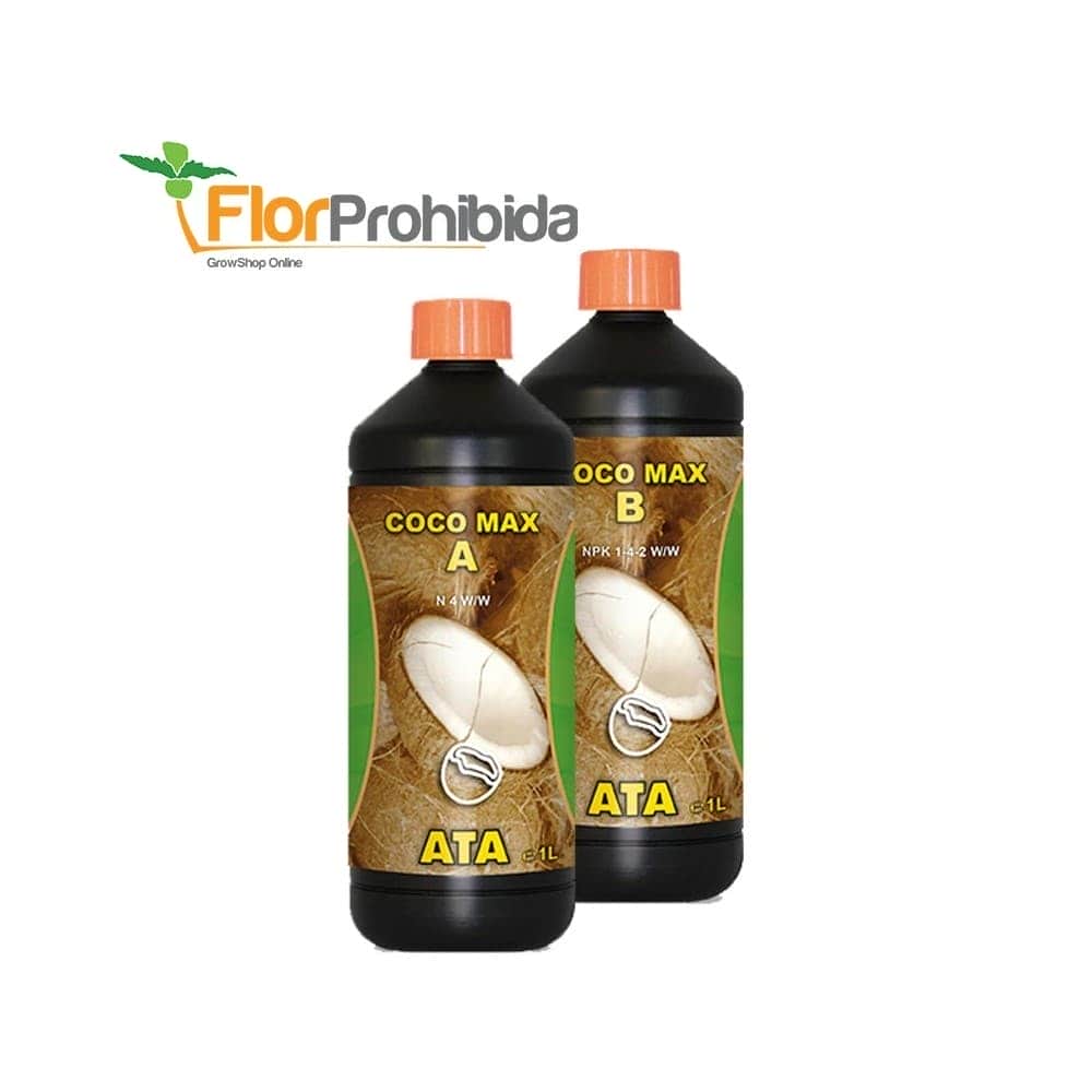 ATA Coco Max A + B de Atami - Abono de crecimiento y floración para marihuana en fibra de coco.