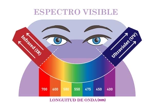 Spectrum visible to the human eye