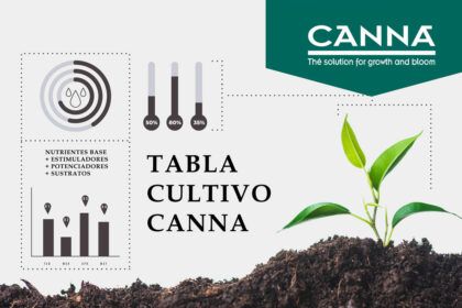 Esquema de cultivo y tabla Canna