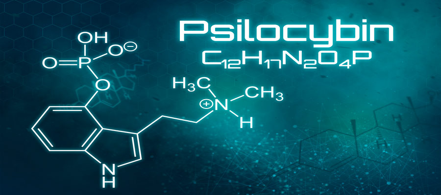 Fórmula química de la psilocibina