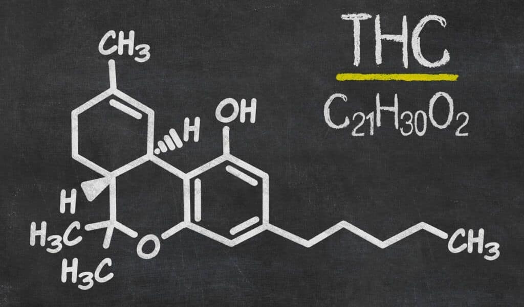 fórmula química del THC natural