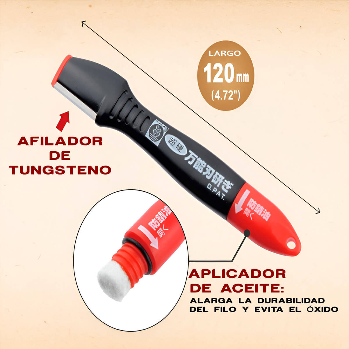 afilador multifunción para tijeras y cuchillos