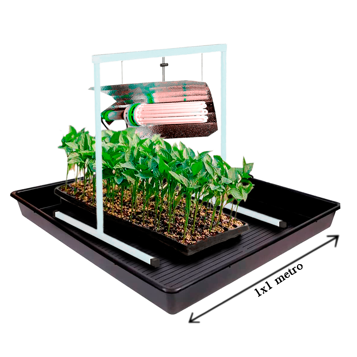 soporte spiderlux con bandeja de 1x1m 