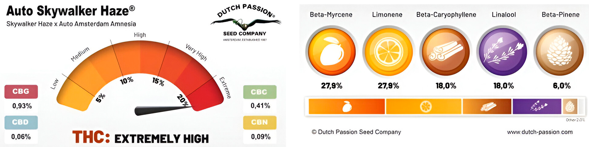 potencia en thc y terpenos.
