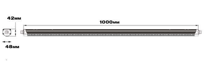 medidas barra led lumatek 30w